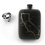California State Flask // Matte Black