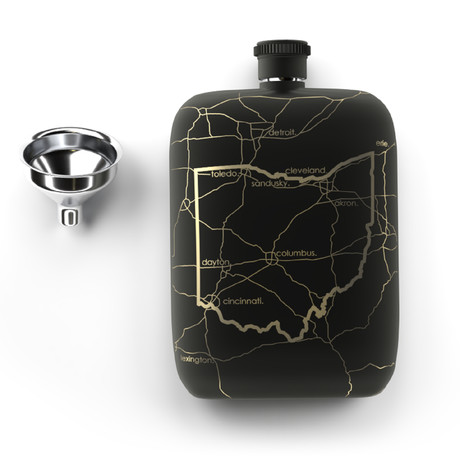 Ohio State Flask // Matte Black