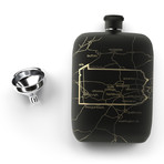 Pennsylvania State Flask // Matte Black