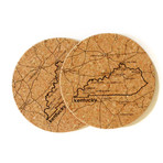Kentucky // Cork Coaster // Set of 4