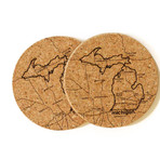Michigan // Cork Coaster // Set of 4