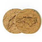 North Carolina // Cork Coaster // Set of 4