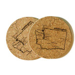 Washington // Cork Coaster // Set of 4