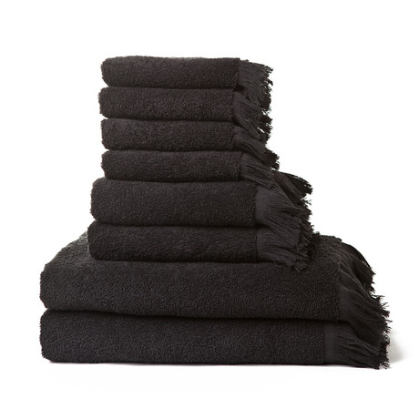 Towels // Black // Set of Guest + Face + Bath Towels