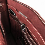 SubUrban Leather Laptop Messenger Bag 12″ // Burgundy