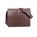 SubUrban Leather Laptop Messenger Bag 12″ // Burgundy