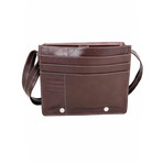 SubUrban Leather Laptop Messenger Bag 12″ // Burgundy