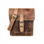 Full Grain Leather Messenger Bag // Small // Distressed