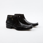 High Fashion Wing Style Leather Boots // Black (US: 9)