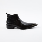 Ankle Boots With Metal Toe Ornament // Black (US: 12)