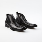 Lace-Up Leather Ankle Boot // Black (US: 6.5)