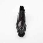 Lace-Up Leather Ankle Boot // Black (US: 13)