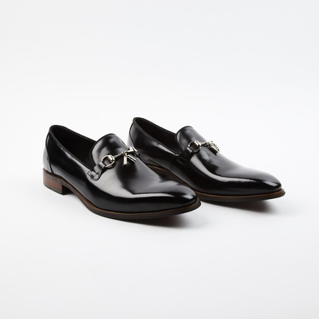 Bit Loafer Leather Slip On Dress Shoes // Black (US: 6.5)