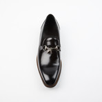 Bit Loafer Leather Slip On Dress Shoes // Black (US: 6.5)