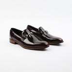 Bit Loafer Leather Slip On Dress Shoes // Maroon (US: 6.5)
