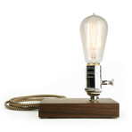 DAVY Lamp // Black Walnut (Socket: Left)