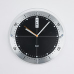 Timemaster Aluminum Wall Clock Day + Date