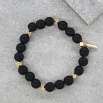 Bold Move Bracelet // Black + Gold