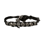 Corded Bracelet Silver // Ox + Black