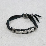 Corded Bracelet Silver // Ox + Black