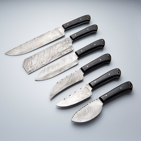 6-Piece Damascus Chef Knife-Set // CKS-004