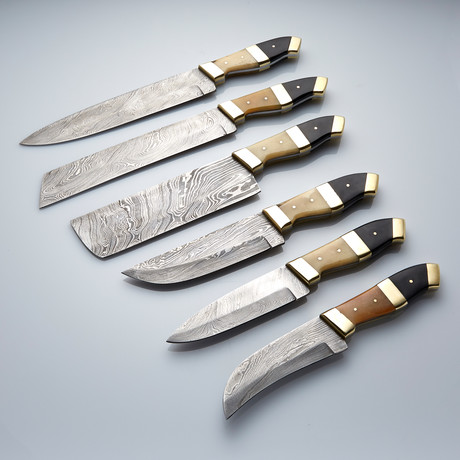 6-Piece Damascus Chef Knife-Set // CKS-006