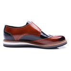 Monk Strap Dress Shoes // Brown + Dark Blue (Euro: 40)