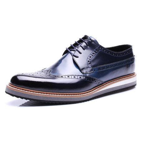 Maximiliano Wingtip Dress Shoes // Dark Blue (Euro: 40)