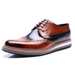 Felipe Wingtip Dress Shoes // Brown + Dark Blue (Euro: 41)