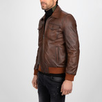 Classic Leather Jacket // Brown (2XL)