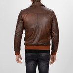 Classic Leather Jacket // Brown (L)