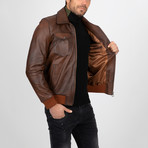 Classic Leather Jacket // Brown (M)