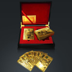 24K Gold Plated Playing Cards// $100 USD (1 Deck + Single Box)