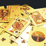 24K Gold Plated Playing Cards // World Antique Map (1 Deck + Single Box)
