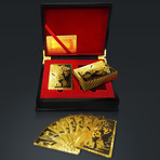 24K Gold Plated Playing Cards // Mount Rushmore (1 Deck + Single Box)