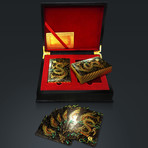 24K Gold Plated Playing Cards // Dragon (1 Deck + Single Box)