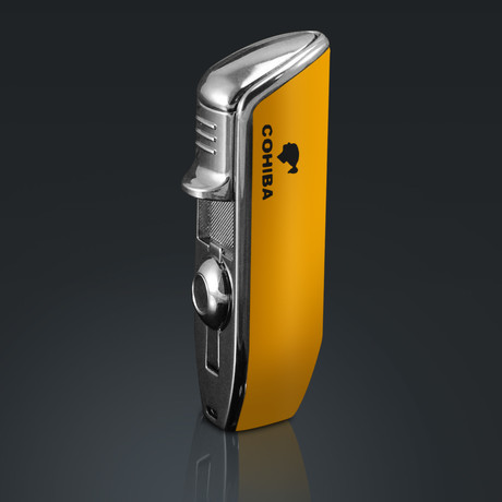 Cohiba Habana Cuba Cigars // Stiletto Torch Lighter + Punch (Yellow)