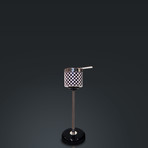 Telescopic ashtray // Black Checkered Stainless Steel