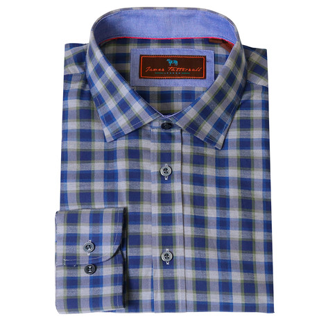 Woven Button Up Shirt // Indigo (S)