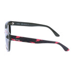 Unisex V670SC Sunglasses // Fluorescent Fuchsia + Army Green