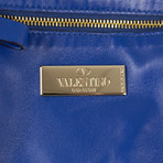 Valentino // Lock Leather Messenger Cross Body Bag // Brown