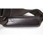 Berluti // Herringbone Wool + Leather Briefcase Shoulder Bag // Brown + Black
