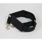 Brioni // Victor Leather Cashmere Shoulder Carry-On Bag // Black