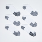 Booker Low Cut Socks // 6-Pack // White