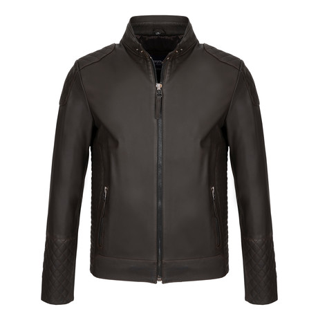 Leather Jacket // Dark Brown (S)