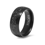 Black Engraved Band Ring (12)