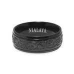 Black Engraved Band Ring (12)