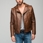 Barbro Leather Jacket // Antique Brown (M)