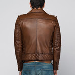 Julius Leather Jacket // Antique Brown (XL)