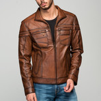 Cornelius Leather Jacket // Antique Brown (XS)